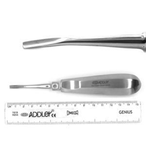 ADDLER DENTAL SURGICAL ELEVATOR 3.2MM CONCAVE ROUND BLADE TIP. LIFE TIME ANTI RUSTING WARRANTY 0230-11MM QTY-1