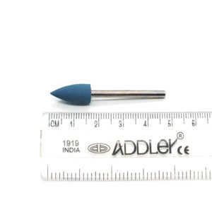 ADDLER DENTAL DENTURE CERAMIC BUR SILICON ABRESIVE DIA 10MM FOR GRINDING POLISHING SMALL  BLUE SHANK HP2.35MM