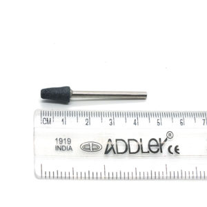 ADDLER DENTAL DENTURE CERAMIC GRINDING BUR POLISHING BLACK STONE SMALL CONE  10MM DIA FOR HP 2.35MM SHANK , 2 UNIT