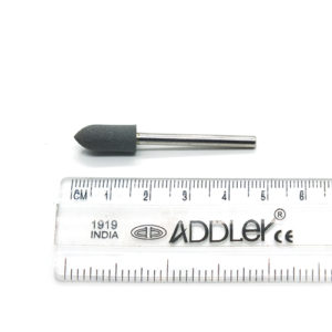 ADDLER DENTAL DENTURE CERAMIC BUR SILICON ABRESIVE DIA 10MM FOR GRINDING POLISHING SMALL BLACK SHANK HP2.35MM