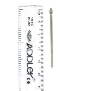 ADDLER DENTAL DIAMOND BUR HP 2.35MM BUR FOR DENTURE CERAMIC MODEL POLISHING GRINDING DIA 2MM. QTY-1.