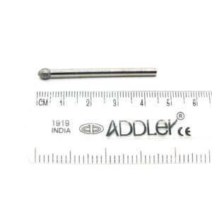 ADDLER DENTAL DIAMOND BUR HP 2.35MM BUR FOR DENTURE CERAMIC MODEL POLISHING GRINDING DIA 2MM. QTY-1.