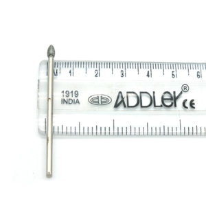 ADDLER DENTAL DIAMOND BUR HP 2.35MM BUR FOR DENTURE CERAMIC MODEL POLISHING GRINDING DIA 2MM. QTY-1.