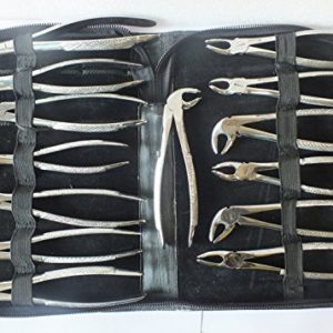 ADDLER Dental Extraction ADDLER DENTAL EXTRACTION FORCEP MOLAR, ROOT, PREMOLARS FORCEP. SET OF 14 SERRATED HANDLE GRAIN PLAIN. NO RUSTING. LIFE TIME ANTI RUSTING GUARANTEE  ISO COMPANY  MFG