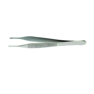 ADDLER DENTAL TISSUE NON TOOTH SERRATED TWEEZER Forcep. 6 INCH. NO RUSTING