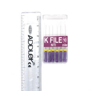 STRENGTH Dental Niti k file 25mm Root Canal Files Size 10 Pack of 6