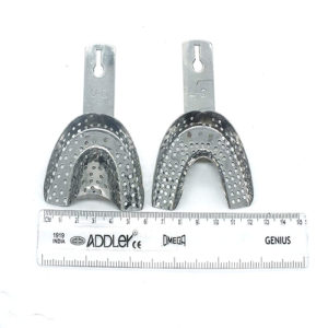 Indian Dental Metal Impression Tray Pack of 2 Pieces(ADDLER) NO : 0