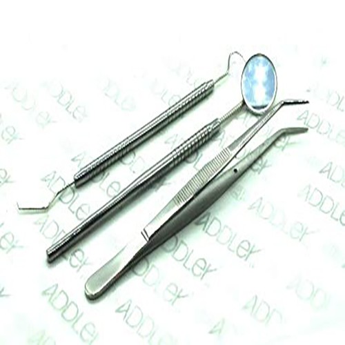 ADDLER Dental PMT KIT (Probe, Mouth Mirror with Handle, Tweezer)