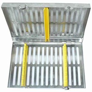 ADDLER Dental Sterilization Cassette, Autoclave Tray, Rack, Box, Size 20 CM. 10-Instruments.