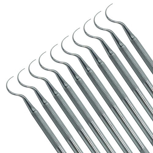 ADDLER DENTAL EXPLORER DOUBLE ENDED PACK OF 10 SERETED 5 MM HANDEL QTY-10