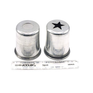 ADDLER Dental Stainless Steel Cotton dispenser  & Waste Receiver Pack of 2.