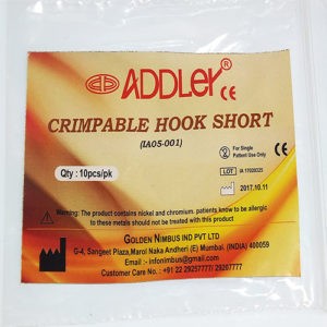 ADDLER Dental  Crimpable Hook Short