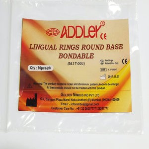 ADDLER Dental Lingual Ring Round Base Bondable Pack OF 10