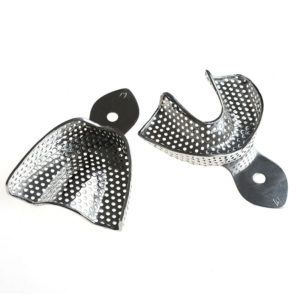 ADDLER RIM LOCK IMPRESSION TRAY STAINLESS STEEL UPPER AND LOWER PAIR (LARGE)