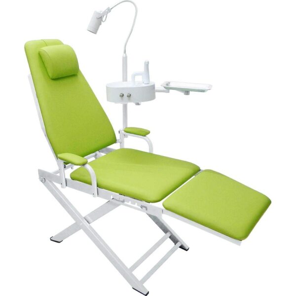 ADDLER Dental Portable Chair with LED Light and Instrument Tray | Lightweight, Foldable & Easy to Transport