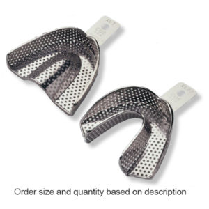 ADDLER RIM LOCK IMPRESSION TRAY STAINLESS STEEL UPPER AND LOWER PAIR (EXTRA LARGE )