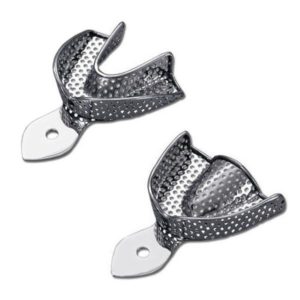 ADDLER RIM LOCK IMPRESSION TRAY STAINLESS STEEL UPPER AND LOWER PAIR (SMALL)