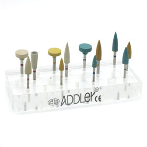 ADDLER Dental Diamond Polishing polishers Bur Cups Set for Zirconia/Porcelain/Composite (SET OF 12)