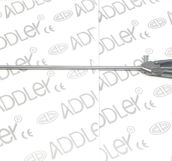 ADDLER Laparoscopic 5mm Storz Type Curved Needle Holder. Qty-1