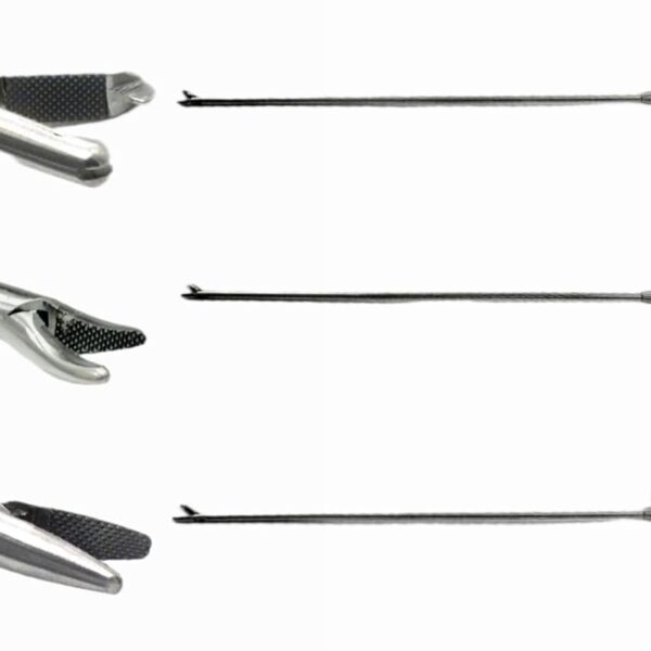 ADDLER Laparoscopic Ethicon Type Black Handle Needle Holder Straight, Curved & Tooth Jaw. Qty-3