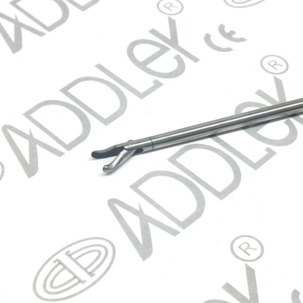 ADDLER Laparoscopy 5mm Curved Needle Holder Storz Type Blue Handle.