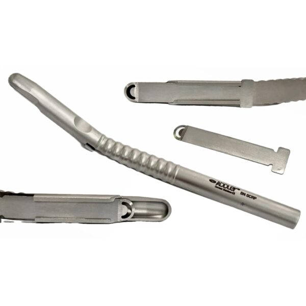*ADDLER Curved Implant Bone Scraper | Surgical-Grade Stainless Steel | Precision Tool for Bone Harvesting and Grafting | Ergonomic Handle for Maximum Control | Ideal for Orthopedic & Dental Surgeries